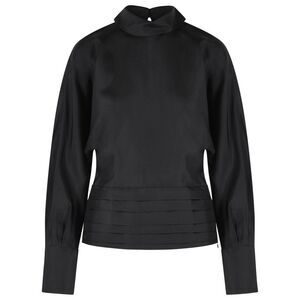 Róhe 'Tuxedo' Black Silk Blouse Women